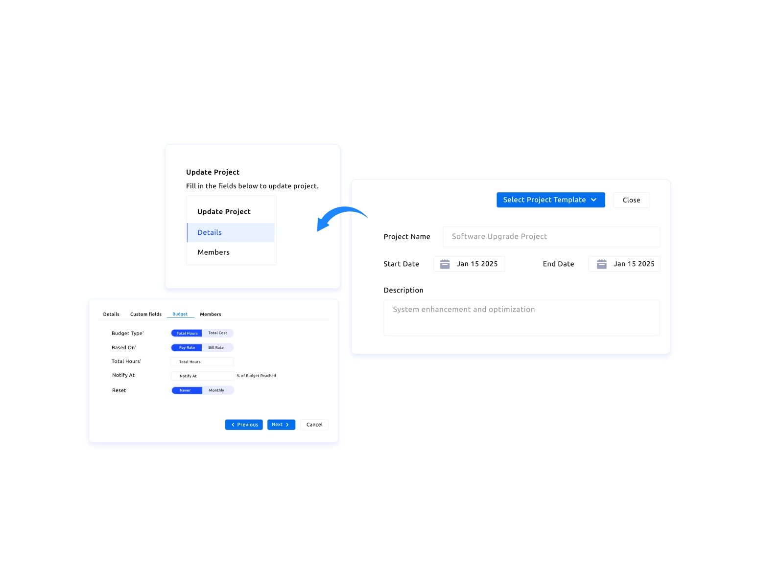project and budget control dashboard